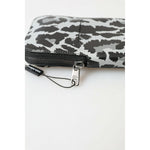 Dolce & Gabbana Gray Leopard Leather Men Purse Crossbody Sling Phone Bag