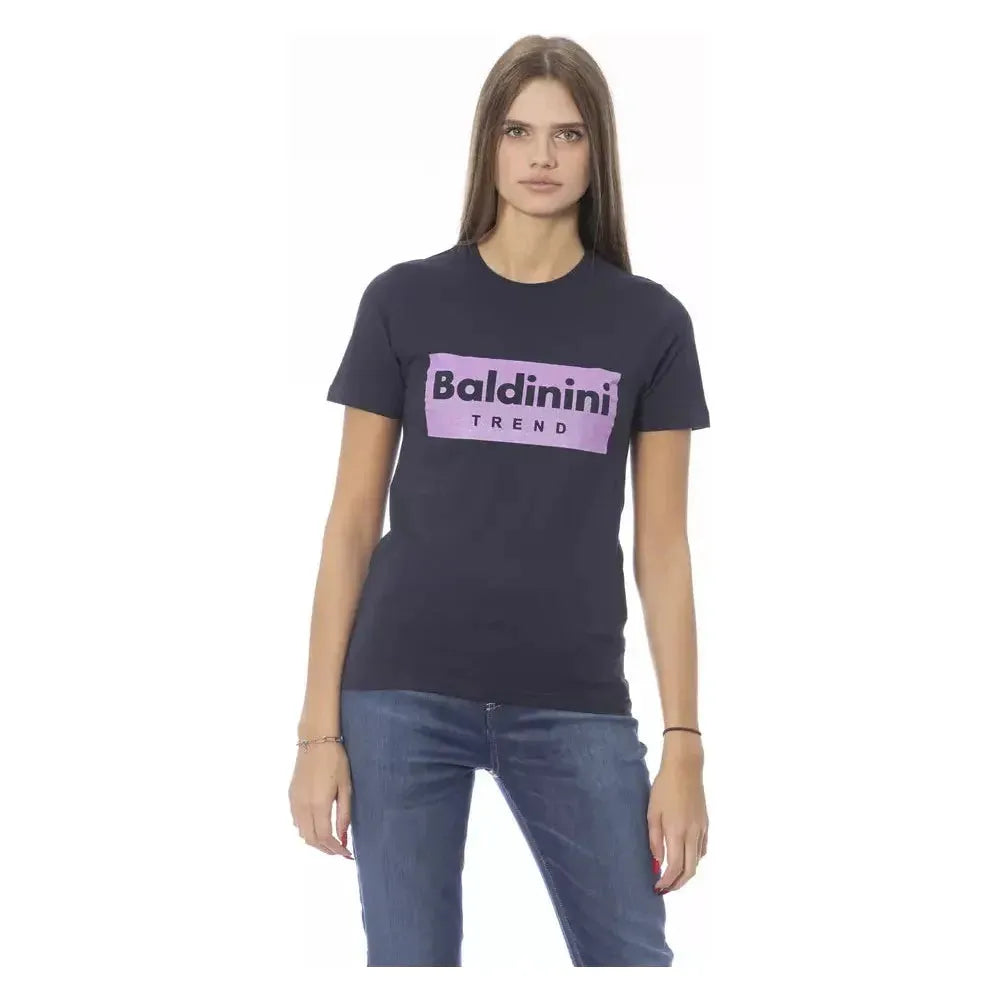 Baldinini Trend Blue Cotton Women T-Shirt