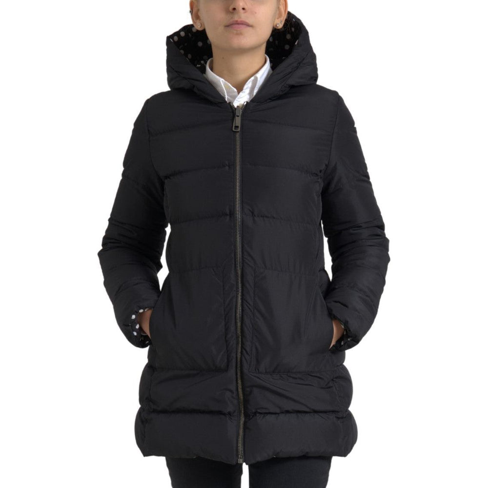 Dolce & Gabbana Black Polyester Hooded Reversible Jacket JKT41447-42