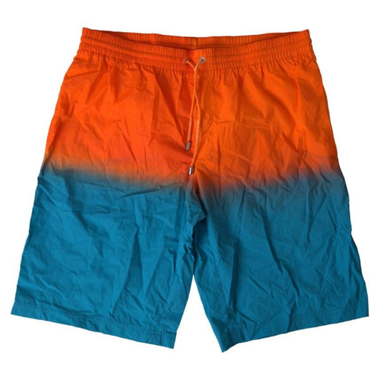 Dolce & Gabbana Orange Blue Gradient Beachwear Swimwear Shorts BIK1698-IT6