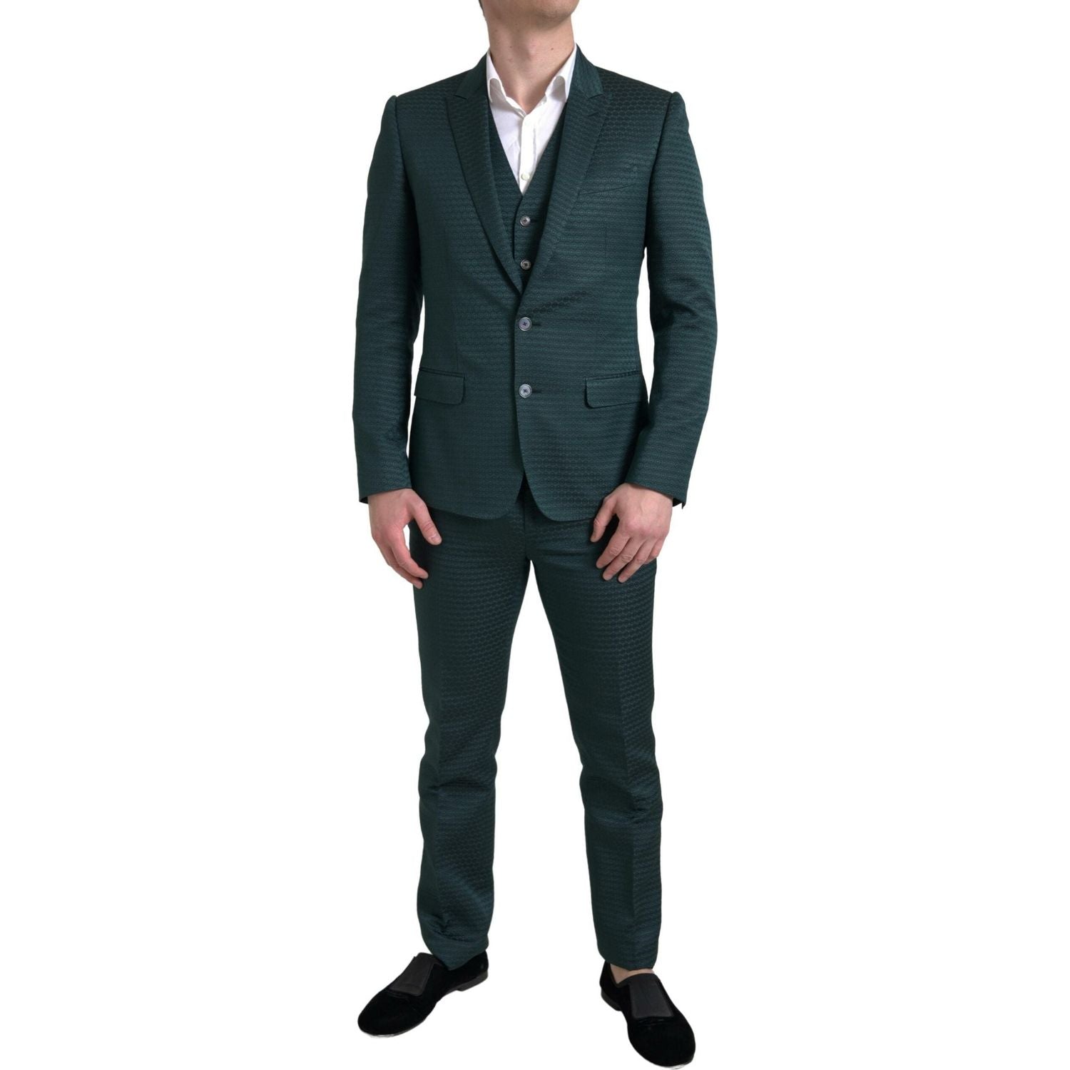 بدلة دولتشي آند غابانا إميرالد إليجانس بقصّة Slim Fit من ثلاث قطع
