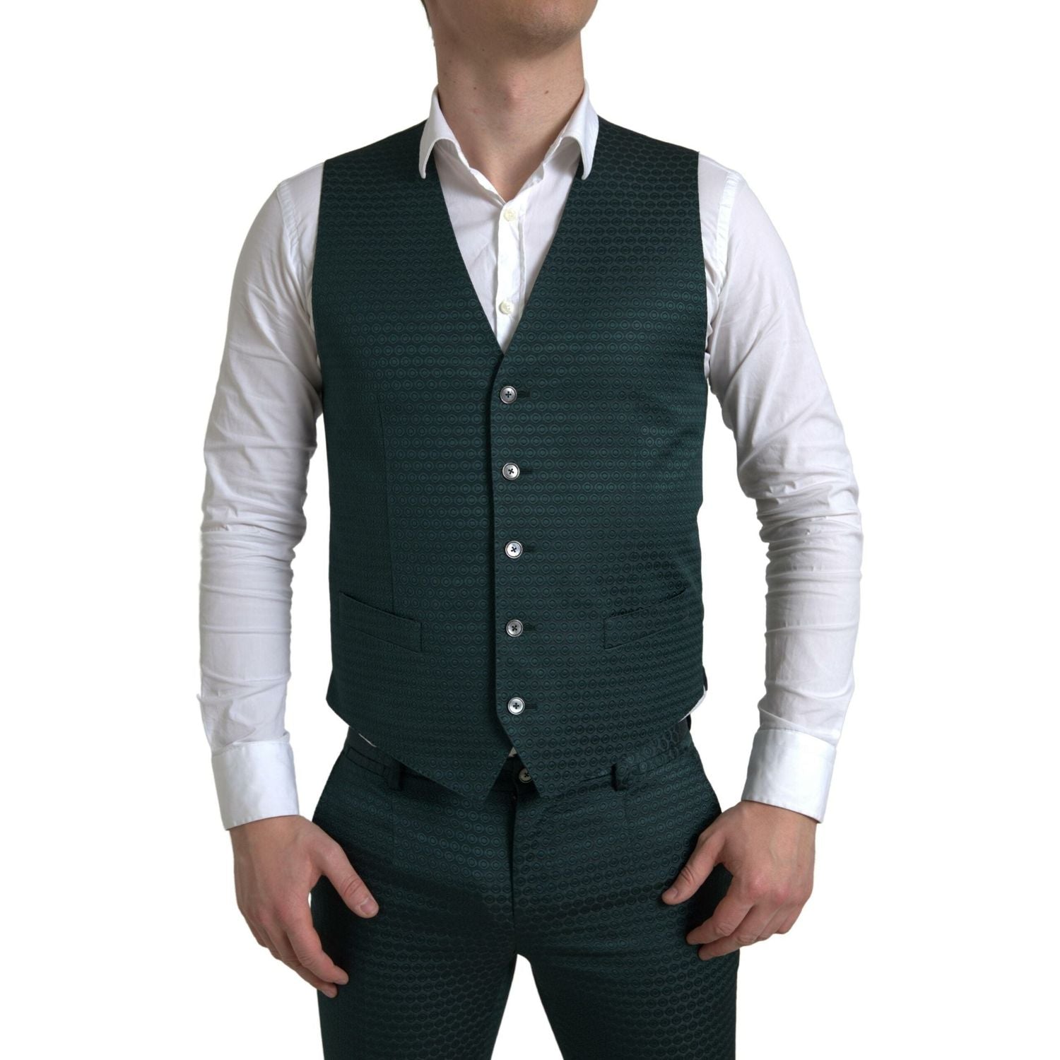 بدلة دولتشي آند غابانا إميرالد إليجانس بقصّة Slim Fit من ثلاث قطع