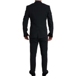 Dolce & Gabbana Black 2 Piece Double Breasted SICILIA Suit KOS2189-52