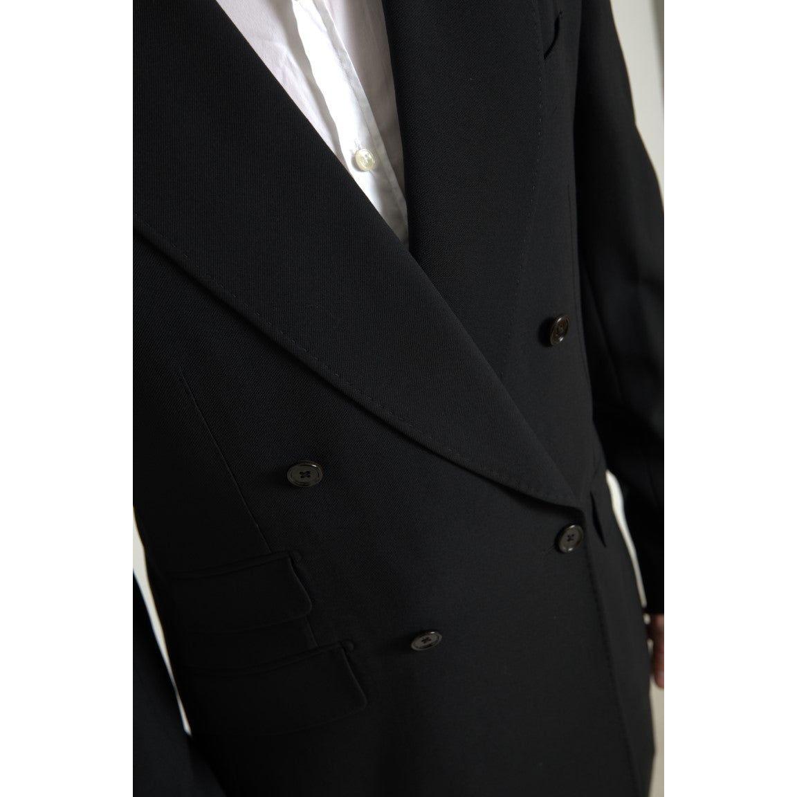 Dolce & Gabbana Black 2 Piece Double Breasted SICILIA Suit KOS2189-52