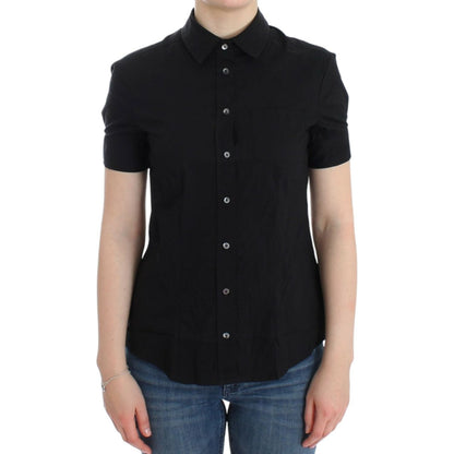 John Galliano Black cotton shirt top