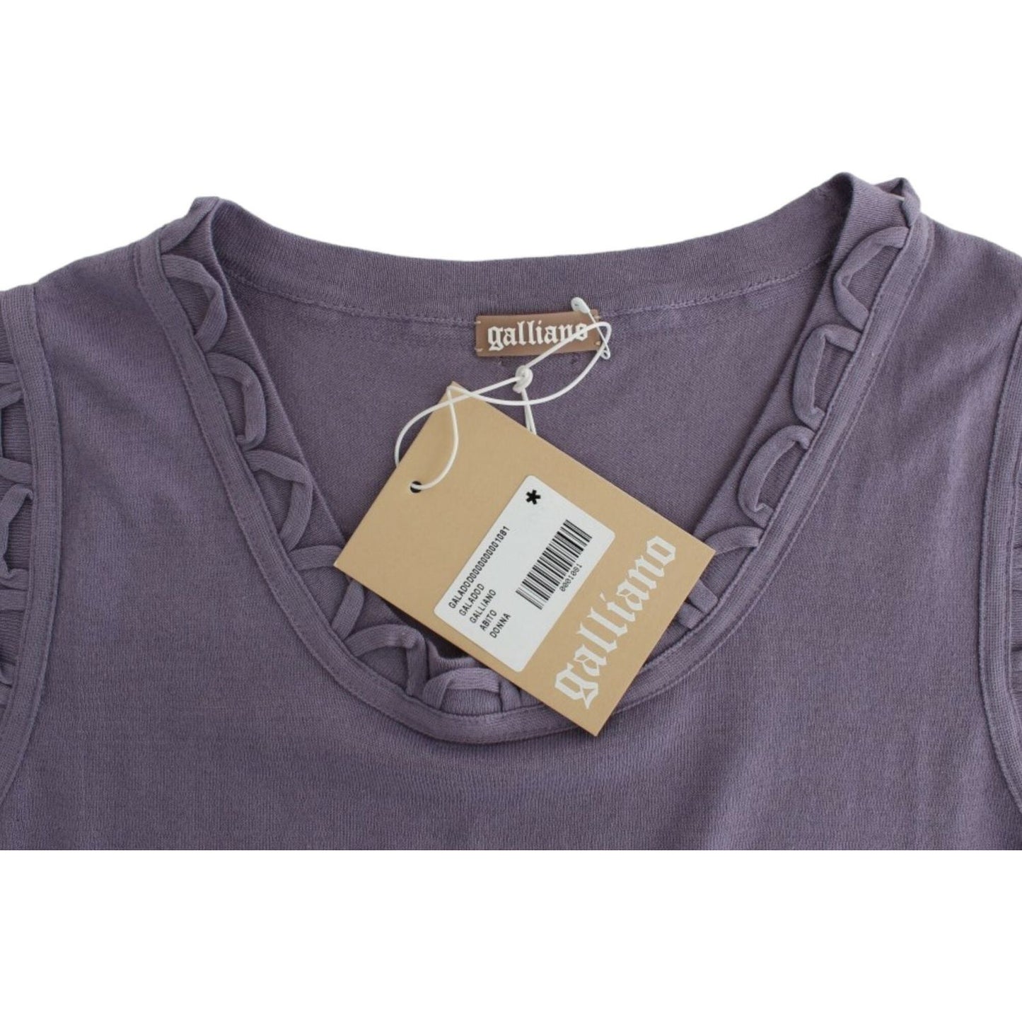 John Galliano Purple cotton jersey dress SIG11571-4