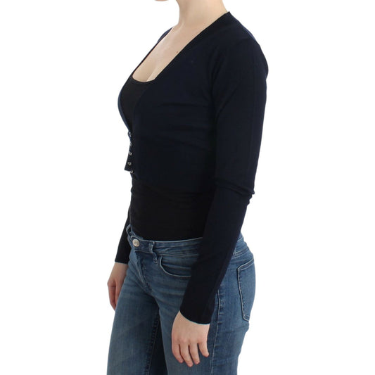 Cavalli Black cropped wool cardigan SIG11847-3