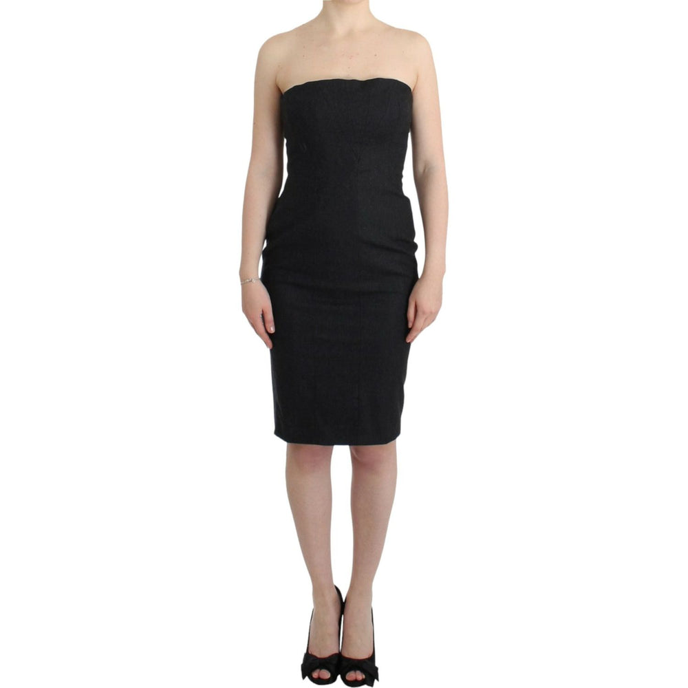 Cavalli Gray strapless dress SIG11813-2