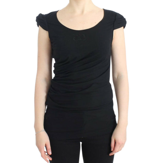 Cavalli Black Cotton Top SIG11625-3