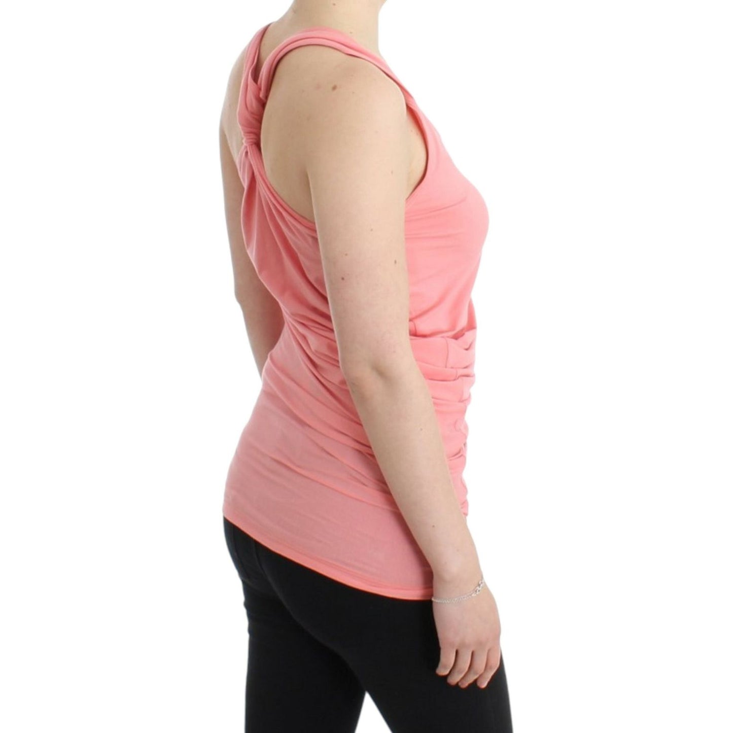 Cavalli Pink cotton tank top SIG11612-4