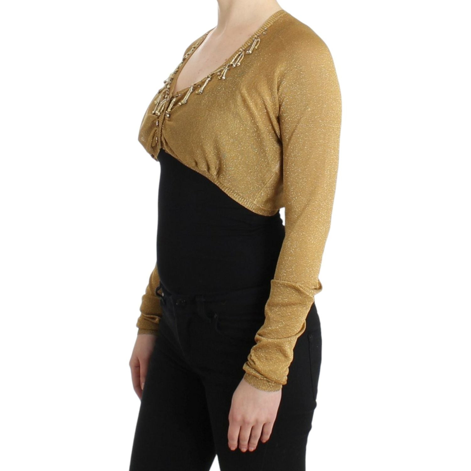 Cavalli Gold embellished gold shrug