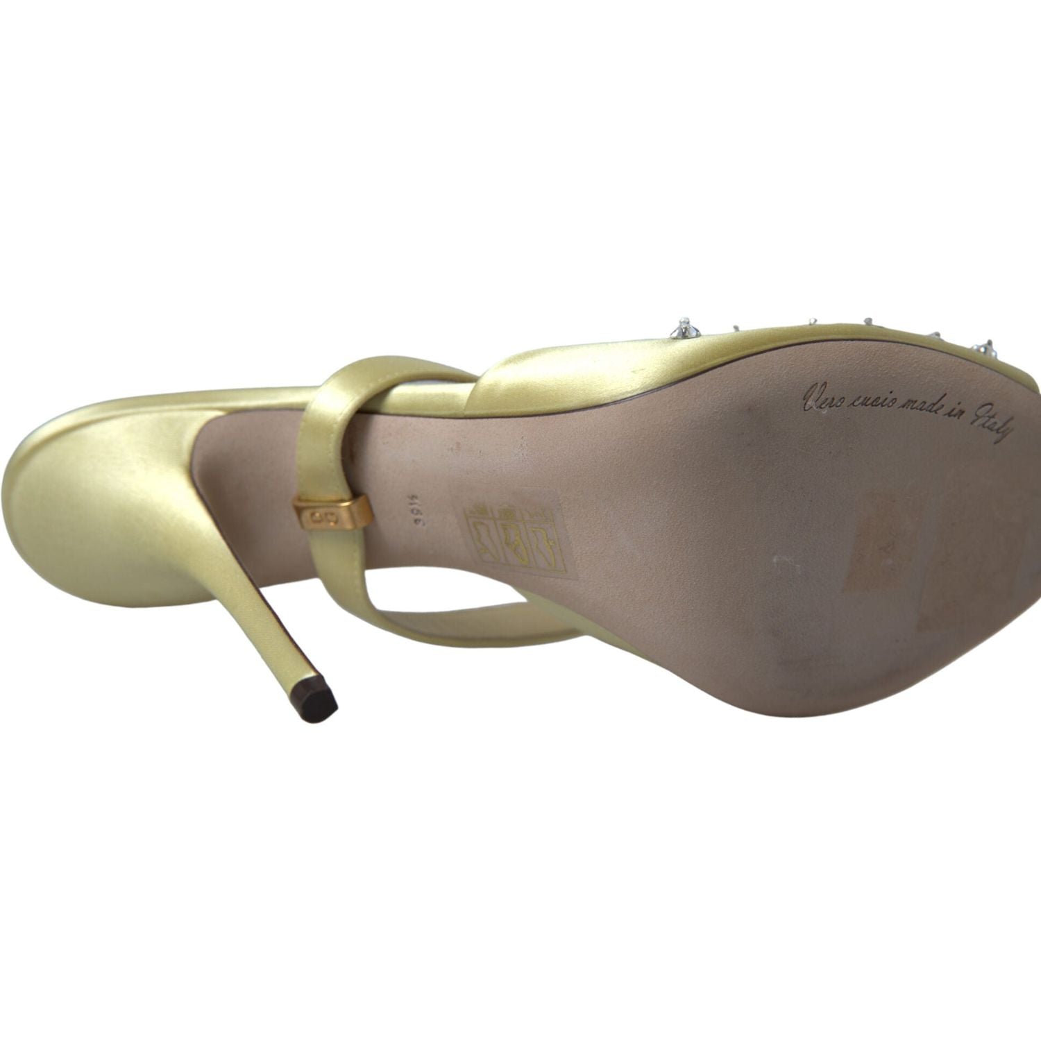 صندل حرير مزين بالكريستال من دولتشي آند غابانا