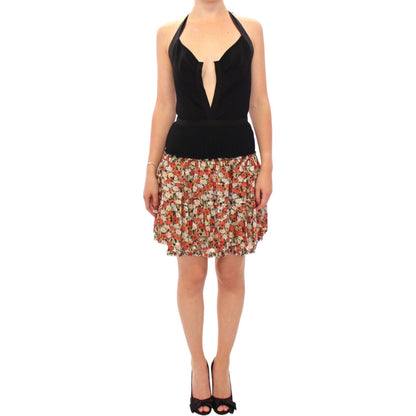 Dolce & Gabbana Multicolor floral bubble halterneck dress