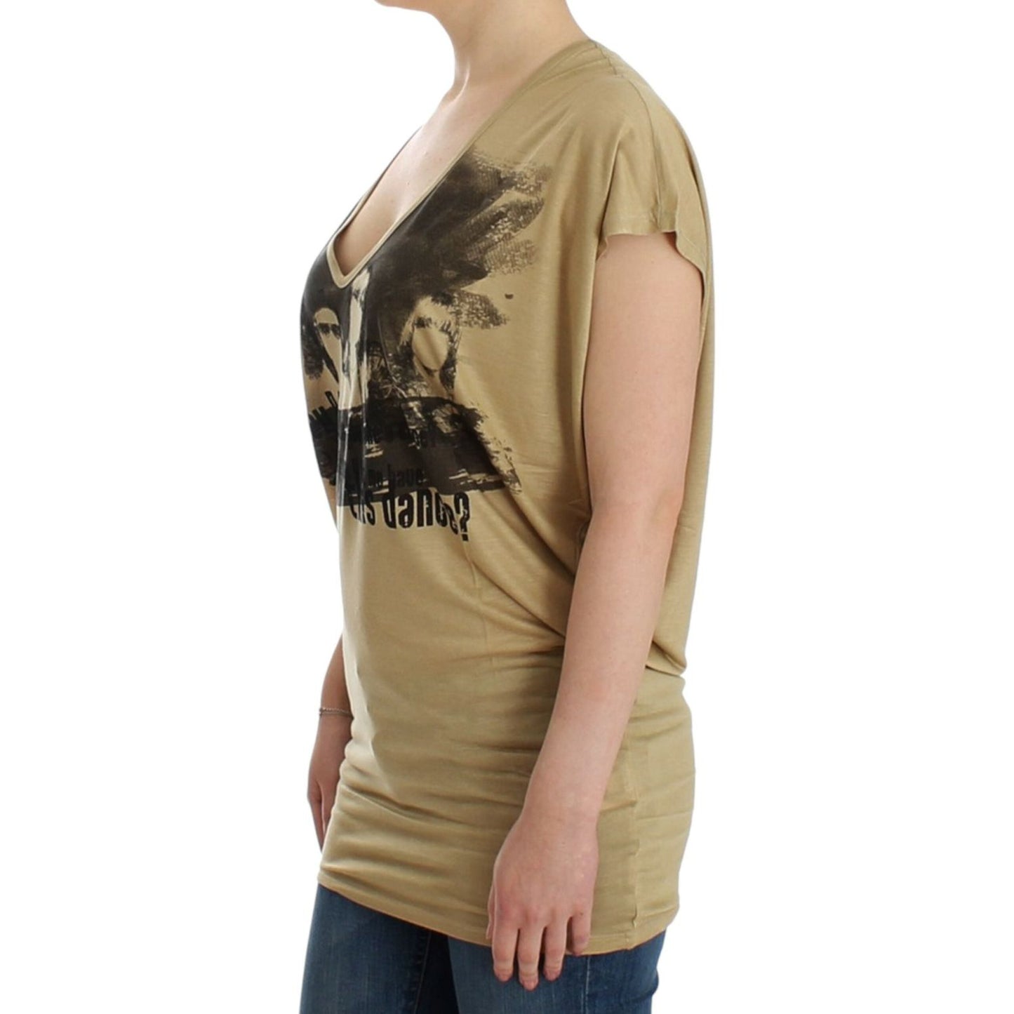 Costume National Beige motive print t-shirt SIG12528-1