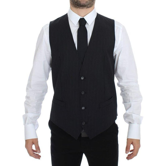 Dolce & Gabbana Gray Stretch Formal Dress Vest Gilet VES10010-1