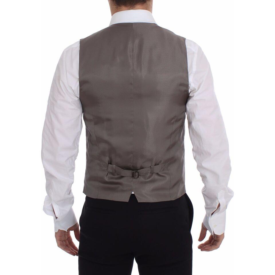 Dolce & Gabbana Beige Cotton Dress Vest Blazer Jacket