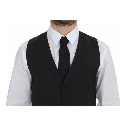 Dolce & Gabbana Gray Wool Stretch Dress Vest Jacket Blazer VES10061-1