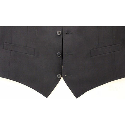 Dolce & Gabbana Blue Cotton Stretch Dress Vest Blazer