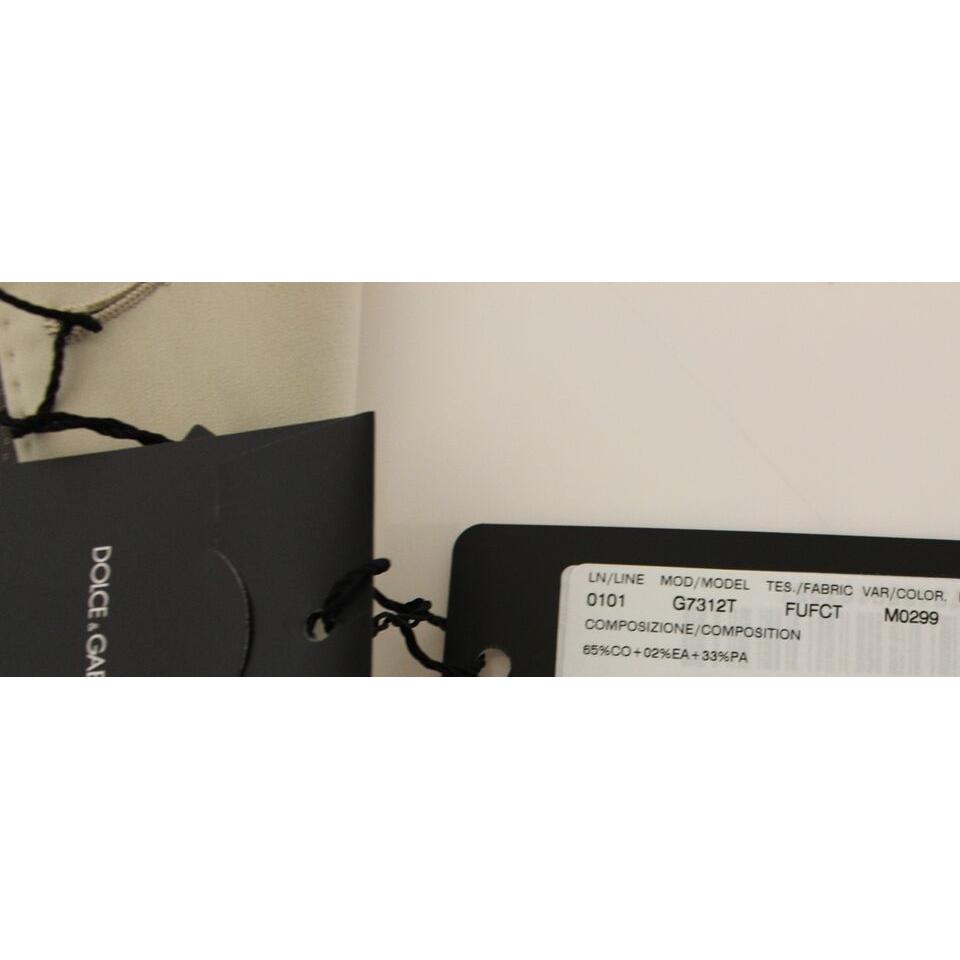 سترة أنيقة من مزيج القطن باللون البيج من دولتشي آند غابانا