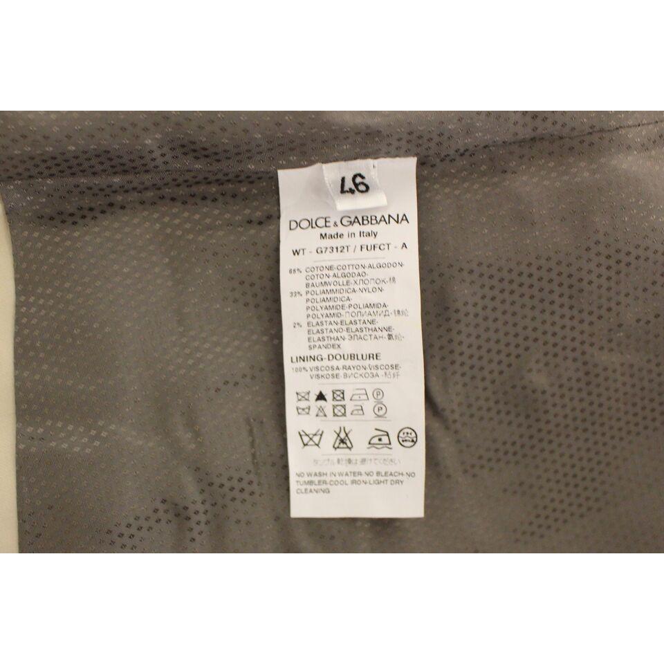 سترة أنيقة من مزيج القطن باللون البيج من دولتشي آند غابانا