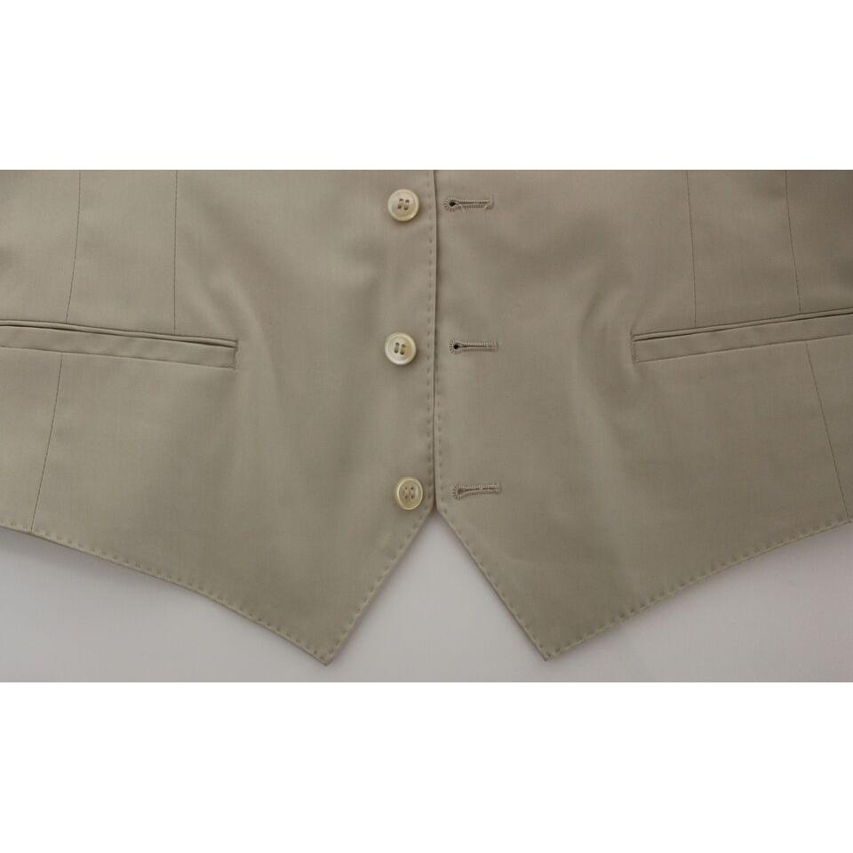 سترة أنيقة من مزيج القطن باللون البيج من دولتشي آند غابانا