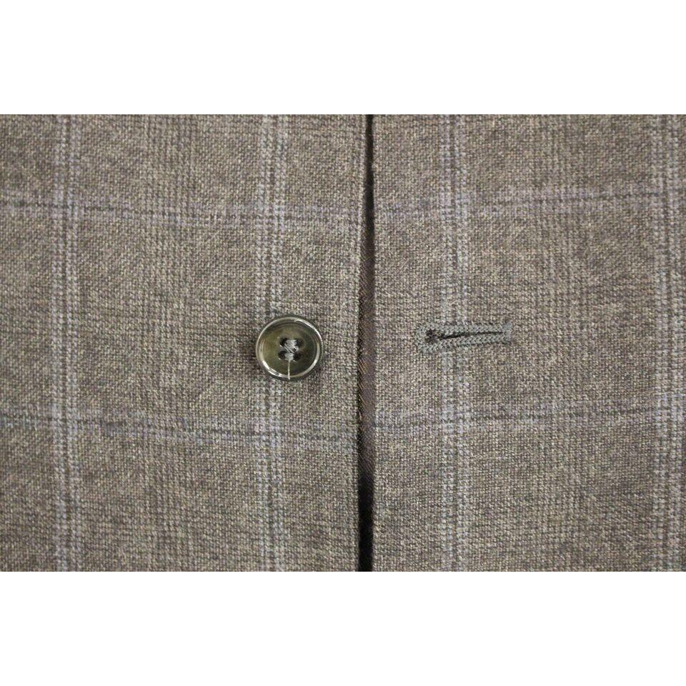 Dolce & Gabbana Brown Check Wool Single Breasted Vest GSS11956-1