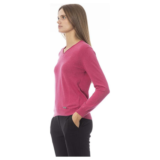 Baldinini Trend Fuchsia Cashmere Women Sweater BA-23834-XL