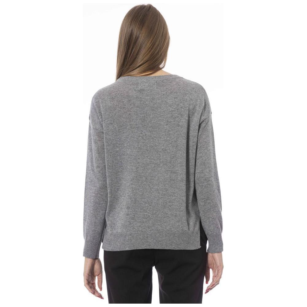 Baldinini Trend Gray Wool Women Sweater BA-23843-M