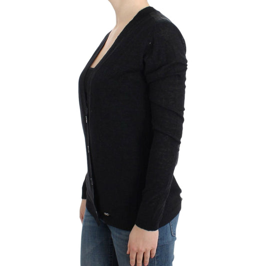 Costume National Gray wool alpaca cardigan SIG12056-1