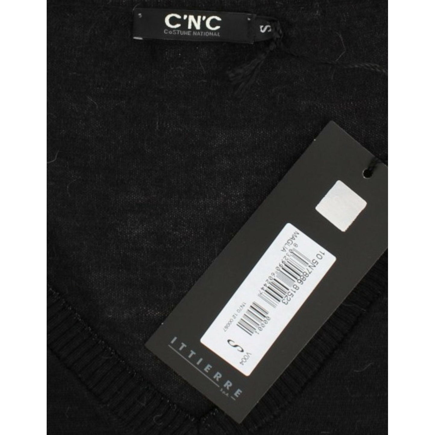 Costume National Black V-neck lightweight sweater SIG12053-1