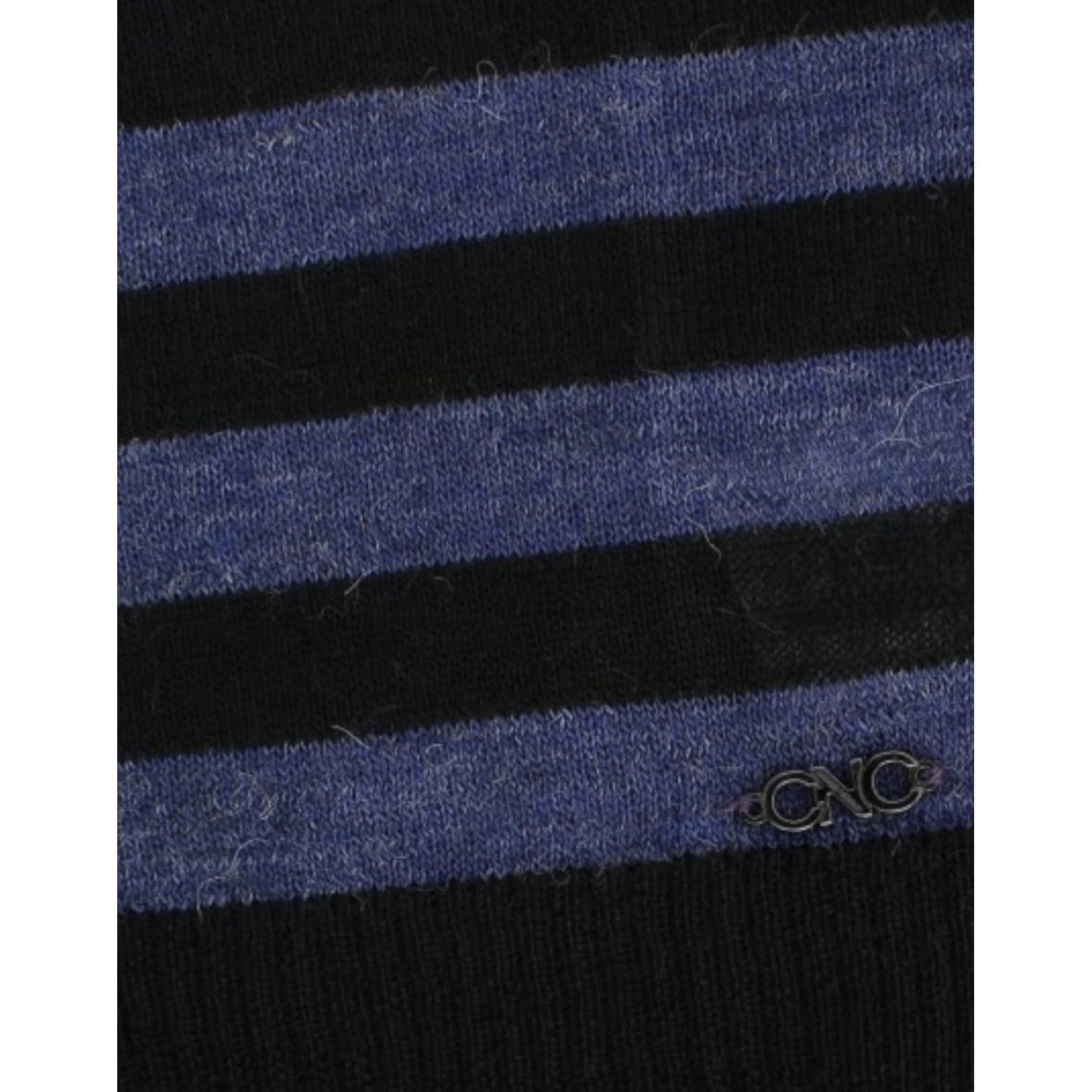 Costume National Black striped V-neck sweater SIG12052-1