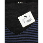 Costume National Black striped V-neck sweater SIG12052-1
