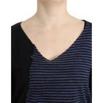 Costume National Black striped V-neck sweater SIG12052-1