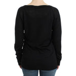 Costume National Black striped V-neck sweater SIG12052-1