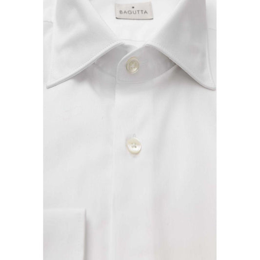 Bagutta White Cotton Men Shirt BA-23956-S