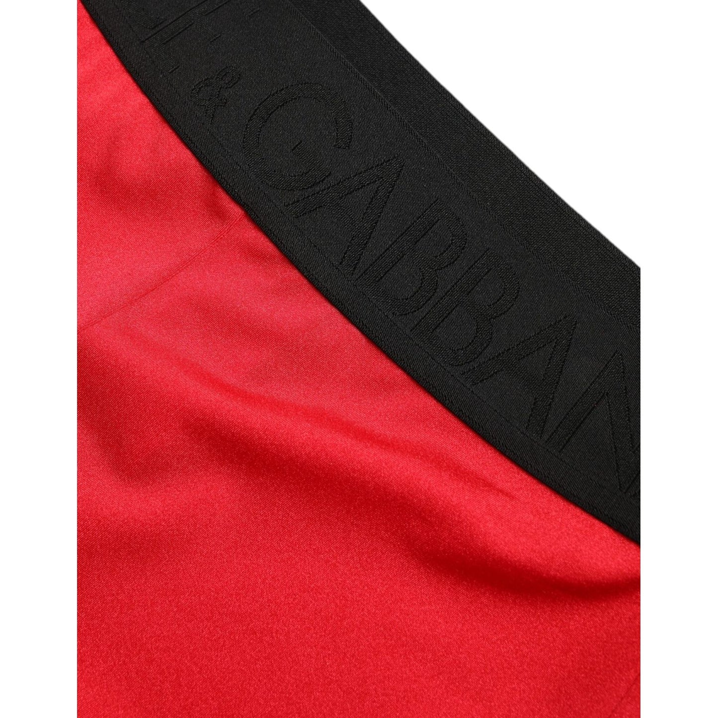 Dolce & Gabbana Red Nylon DG Logo Slim Leggings Pants PAN74935-40