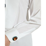 Dolce & Gabbana White Cotton Crystals Embellished Shirt Top