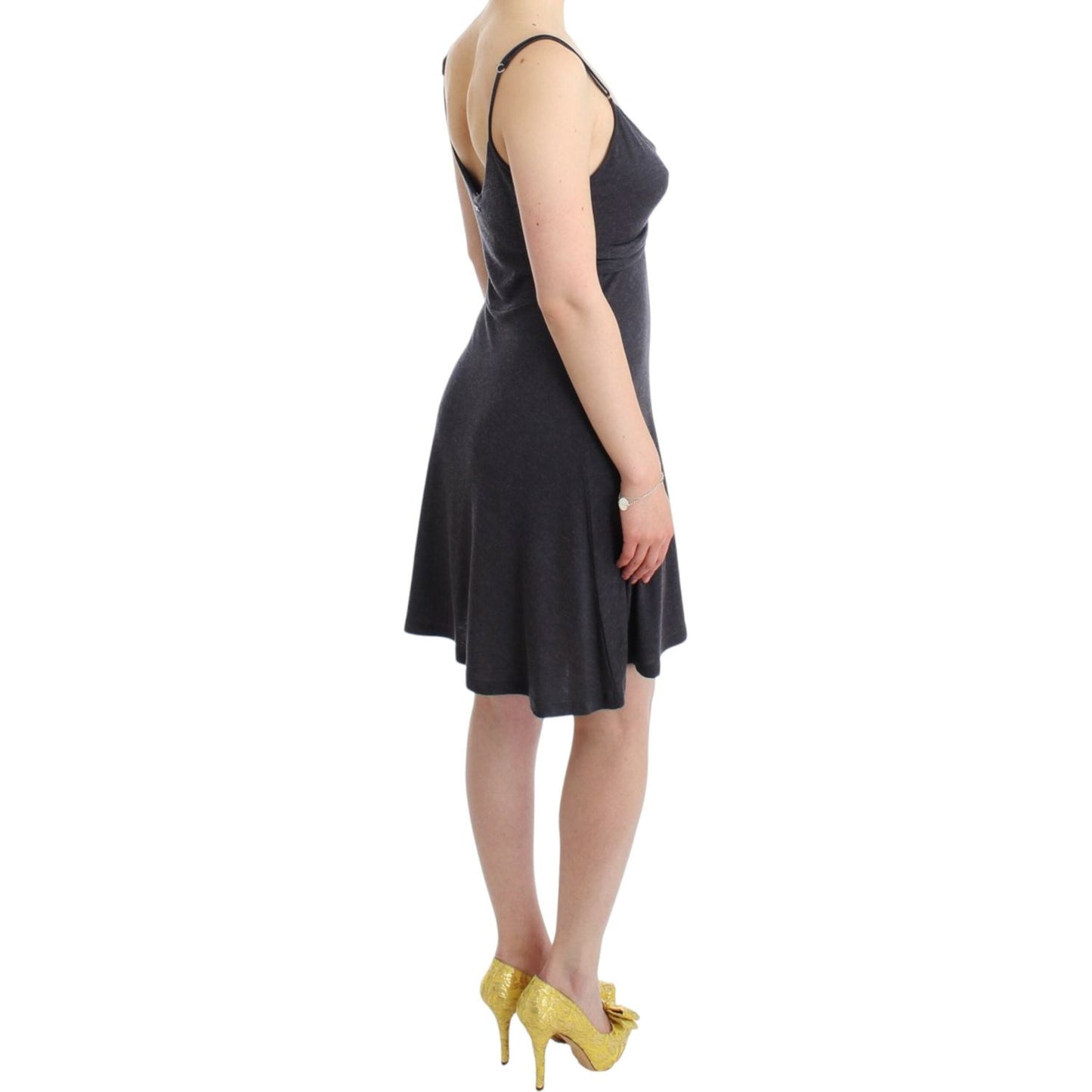 Costume National Gray knitted A-line dress SIG11552-1