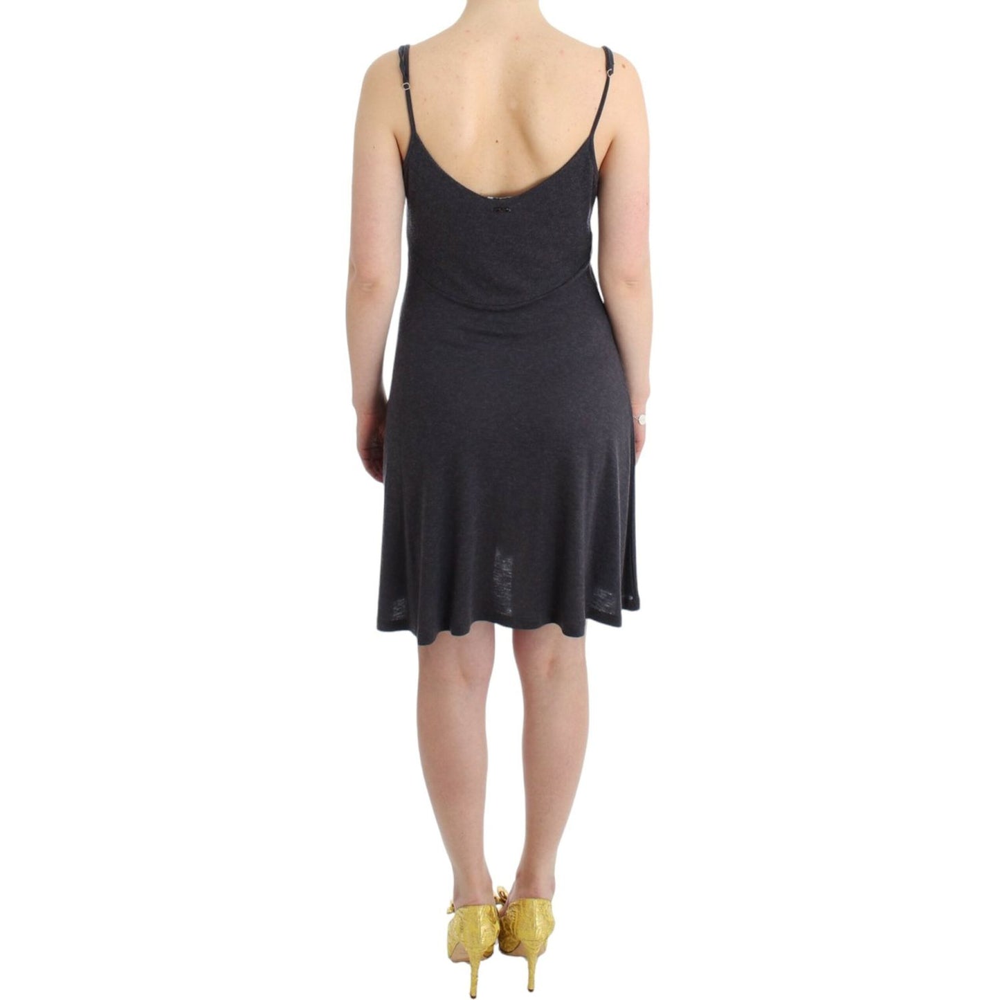 Costume National Gray knitted A-line dress SIG11552-1