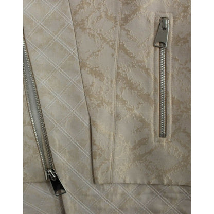 Zeyneptosun Beige brocade sleeveless jacket Coats & Jackets