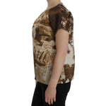 Dolce & Gabbana Brown Taormina silk blouse SIG13216-1