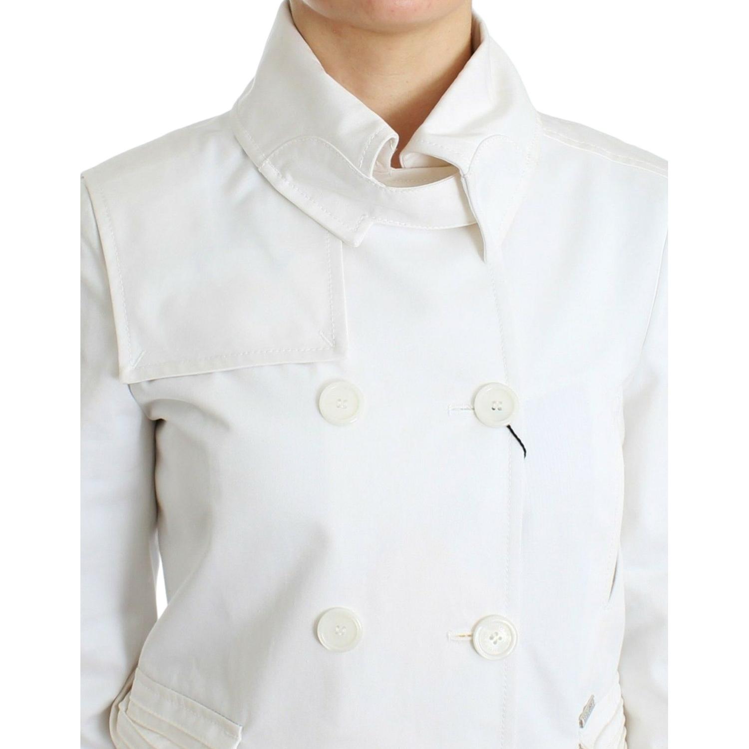 GF Ferre White Double Breasted Jacket Coat Blazer