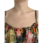 Dolce & Gabbana Multicolor Floral Chiffon Tiered Maxi Dress DR281071-40