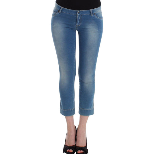 Ermanno Scervino Beachwear Blue Jeans Capri Pants Cropped SIG12454-2