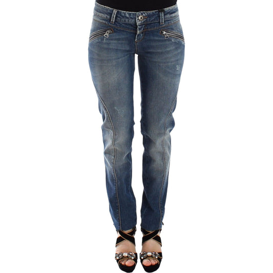 Ermanno Scervino Blue Slim Jeans Denim Pants Straight Stretch SIG12687-1