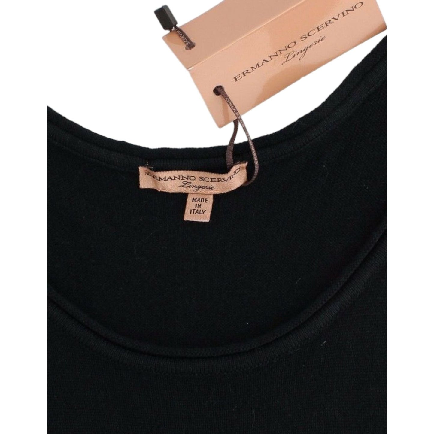Ermanno Scervino Black Knit Top Knitted Sweater 100% Cashmere