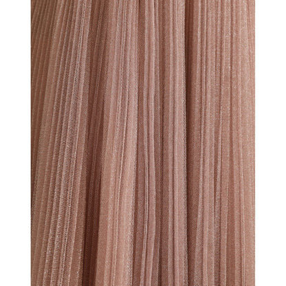 Dolce & Gabbana Light Lilac Pleated Lame Tulle One Shoulder Dress