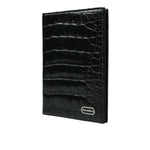 Dolce & Gabbana Black Exotic Skin Leather Long Bifold Passport Holder SMY101314