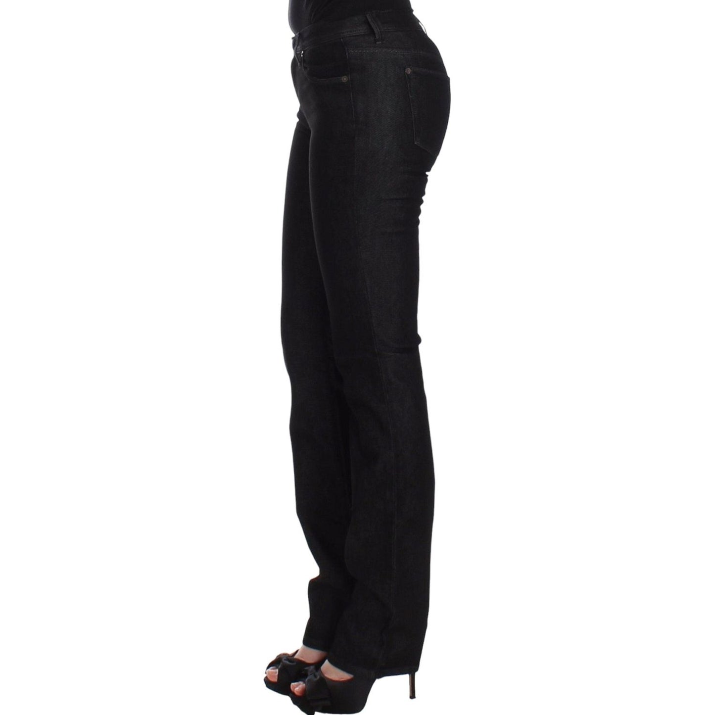 Ermanno Scervino Black Slim Jeans Denim Pants Skinny Leg Stretch Jeans & Pants