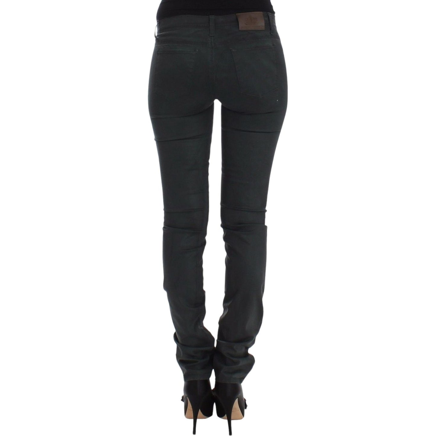 Ermanno Scervino Green Slim Jeans Denim Pants Straight Leg Stretch